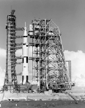 Launch pad 39A with Saturn V