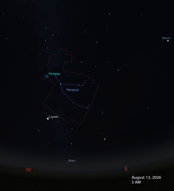 Perseus in the early morning sky