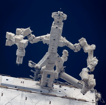 Dextre on the Destiny module, the most sophisticated robot ever built