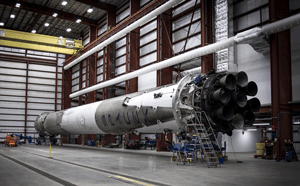 Falcon 9 in the hangar