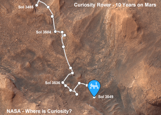 Curiosity takes a selfie on Vera Rubin Ridge