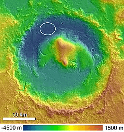 Gale Crater Mars Odyssey image