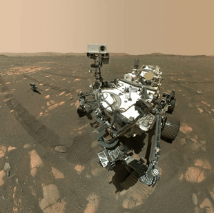 Perseverance Rover and Ingenuity helicopter on Mars