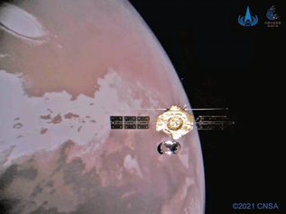 CNSA's Tianwen orbiter takes a selfie