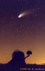 Observing Comet Hale Bopp 1997, picture by Astra