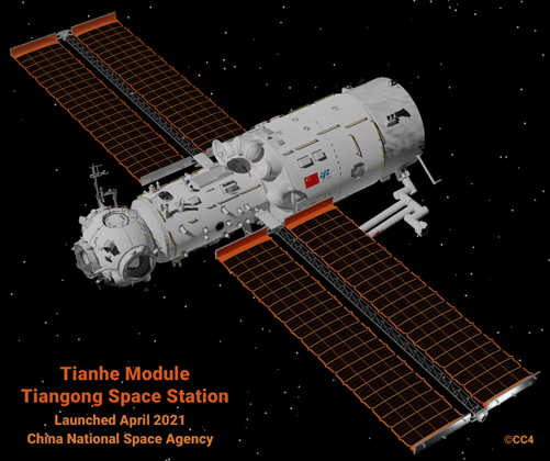 Tianhe core of the Tiangong Space Station