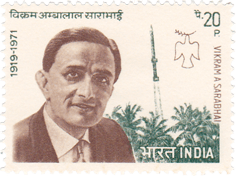 Indian stamp honoring Vikram Sarabhai